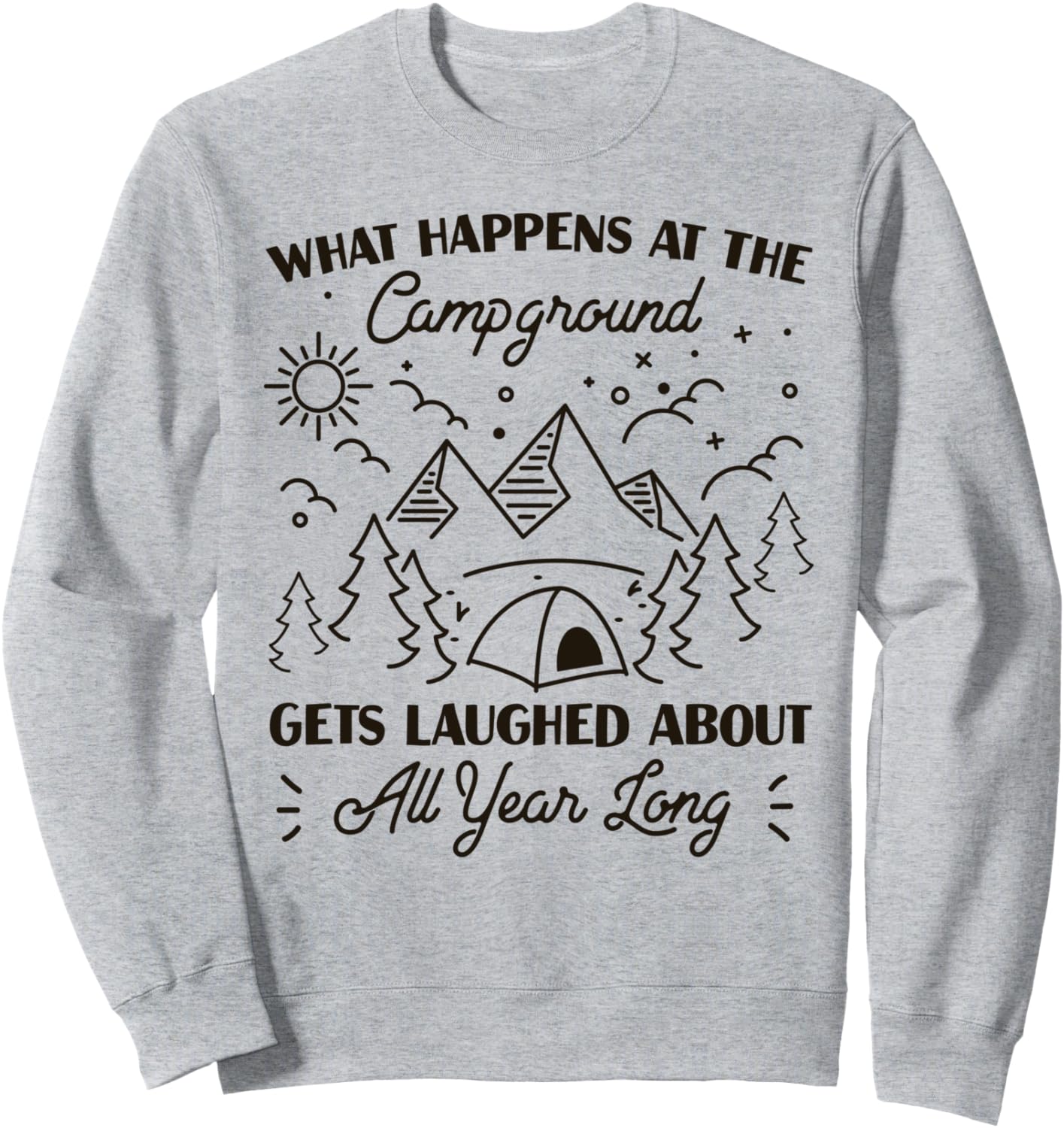 

Минималистичная палатка для кемпинга. Что происходит в кемпинге. Толстовка Camping Lover & Camper Saying Hs0, серый