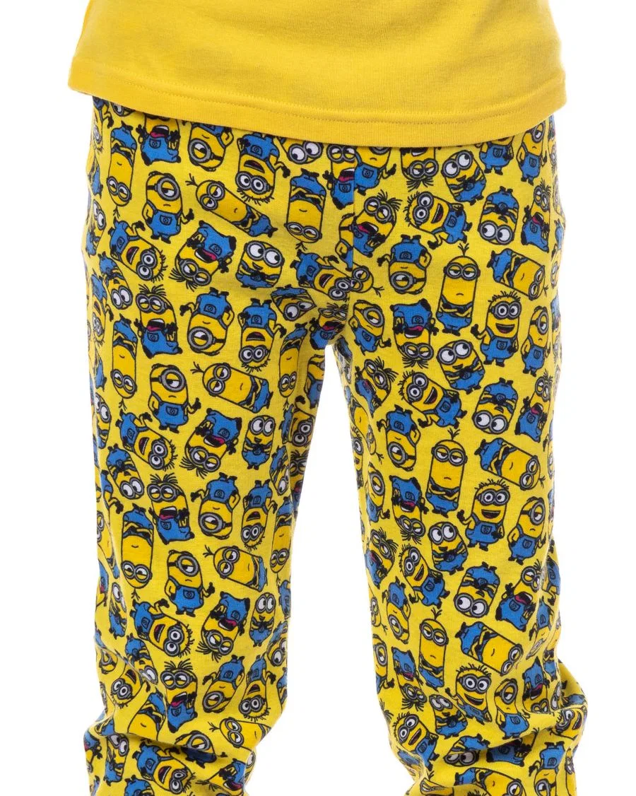 Комплект пижамы для сна Big Boys Minions Crew Bob Stuart Phil Kevin Sleep 2PC Despicable Me, желтый — фото 3