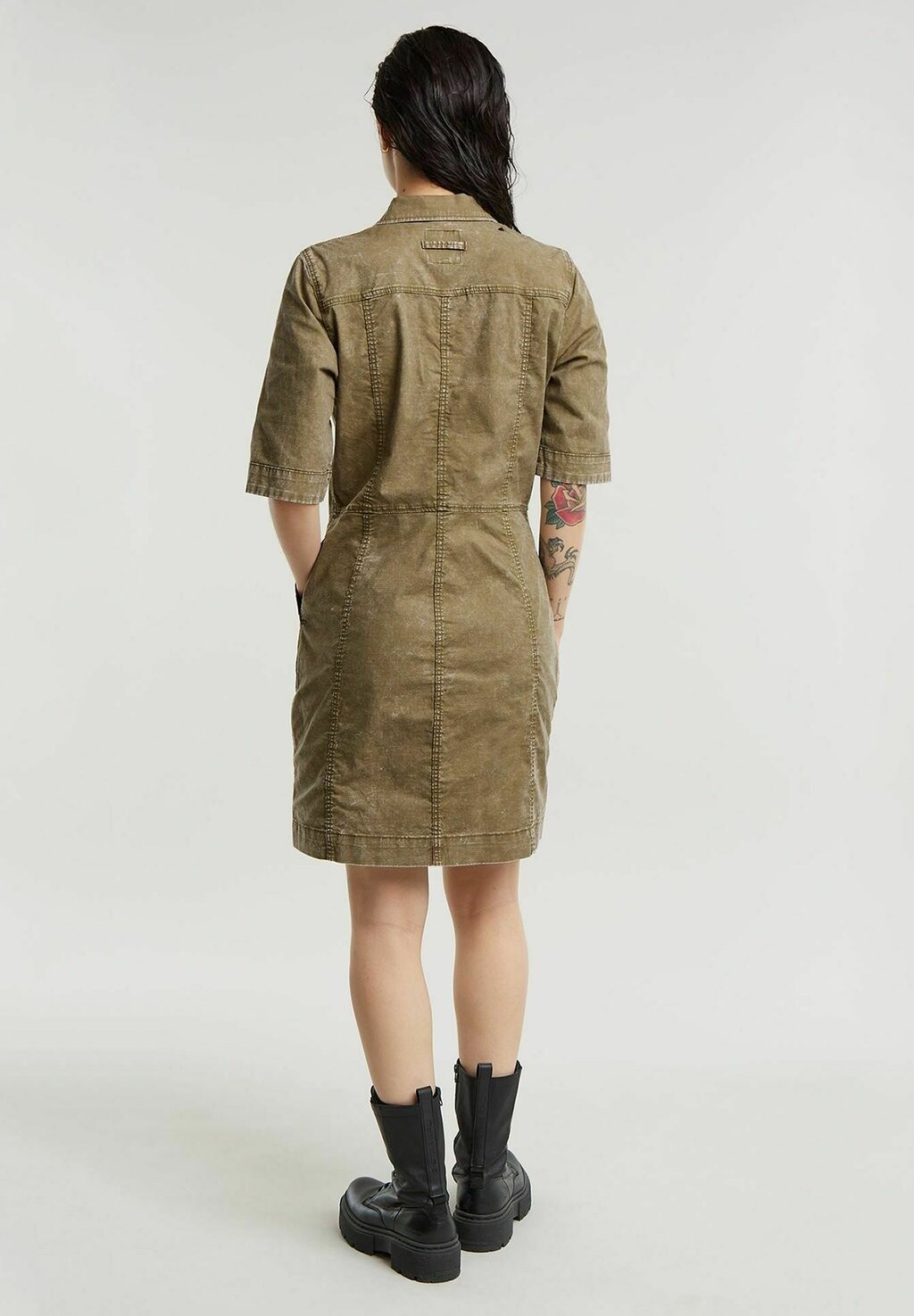 

Платье из денима BUTTON THROUGH SHORT SLEEVE G-STAR, зеленый