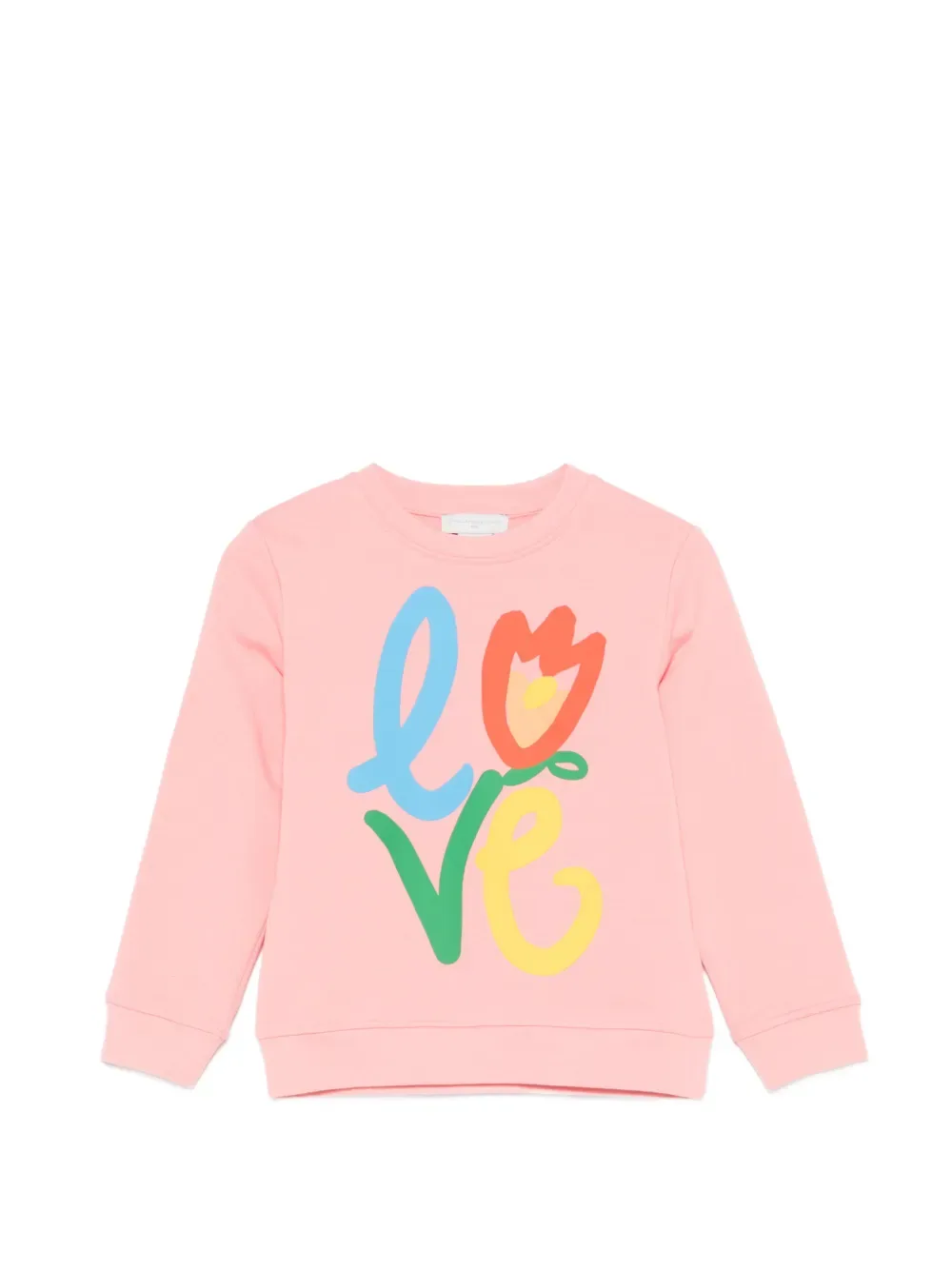 Свитшот с круглым вырезом Stella McCartney Kids, розовый