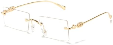 

Солнцезащитные очки без оправы прямоугольной формы для женщин и мужчин, градиентные солнцезащитные очки с защитой от УФ-излучения UV400, ретро-солнцезащитные очки без оправы MTZJH, 7