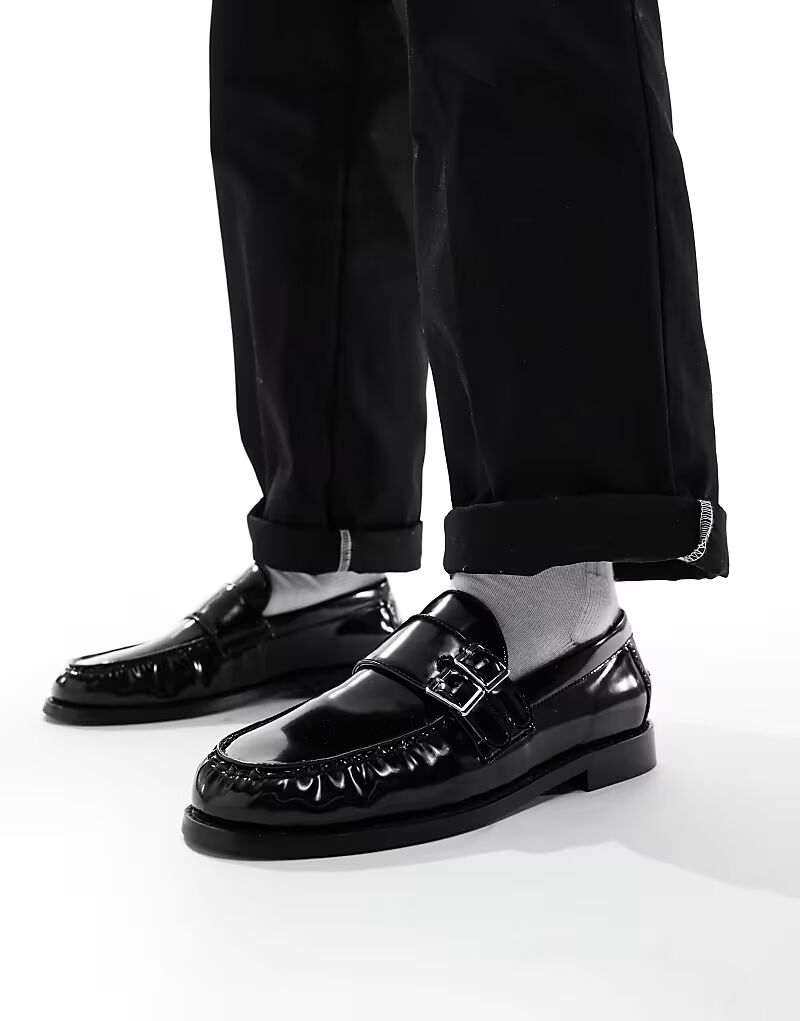 

Лоферы ASOS DESIGN черного цвета с пряжкой