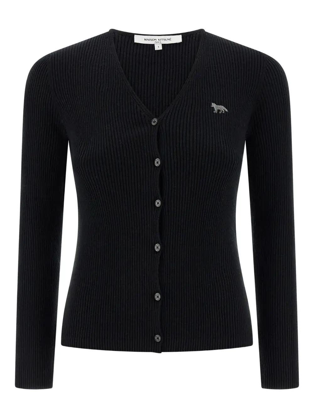 

Кардиган на пуговицах с нашивкой Baby Fox Maison Kitsuné, черный