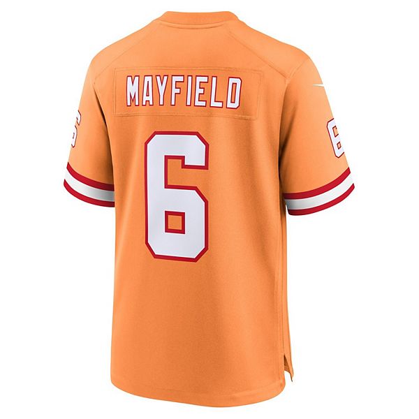 Мужская футболка Baker Mayfield Tampa Bay Buccaneers в оранжевом ретро-стиле Nike — фото 4