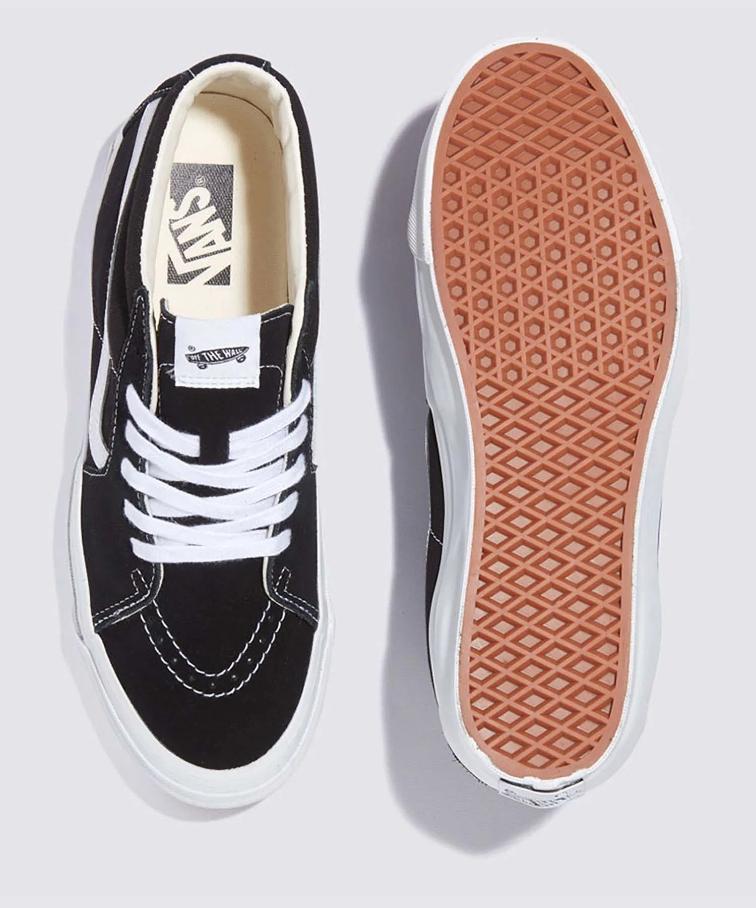 Унисекс кроссовки VANS PREMIUM SK8-MID из натуральной кожи чёрные — фото 3