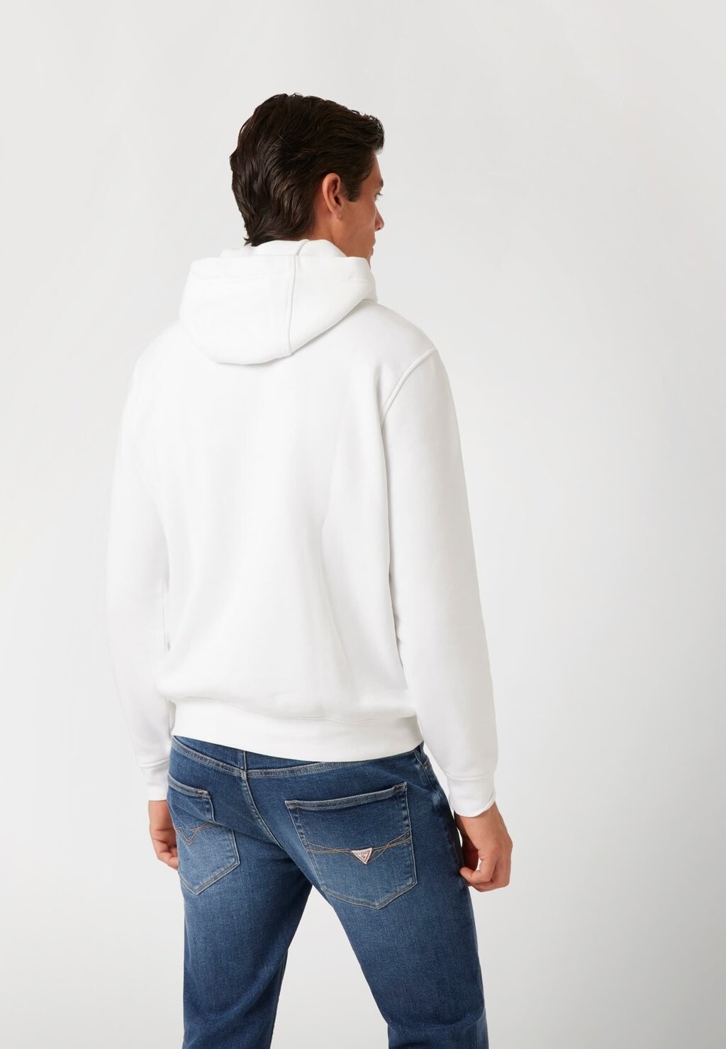 

Толстовка с капюшоном MIT FRONTLOGO Guess, белый