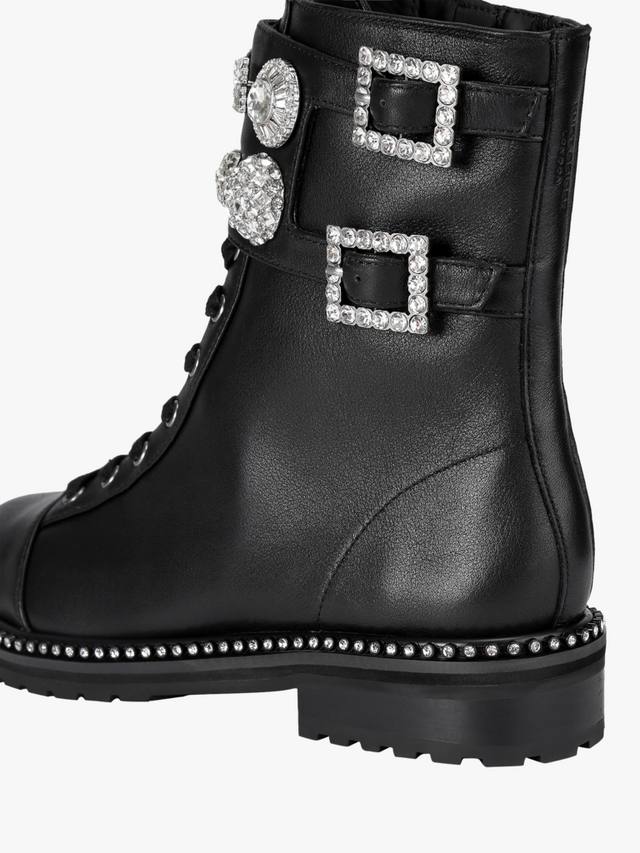 Стильные ботинки Stoop с кожаными деталями в стиле combat Kurt Geiger London, Black — фото 3
