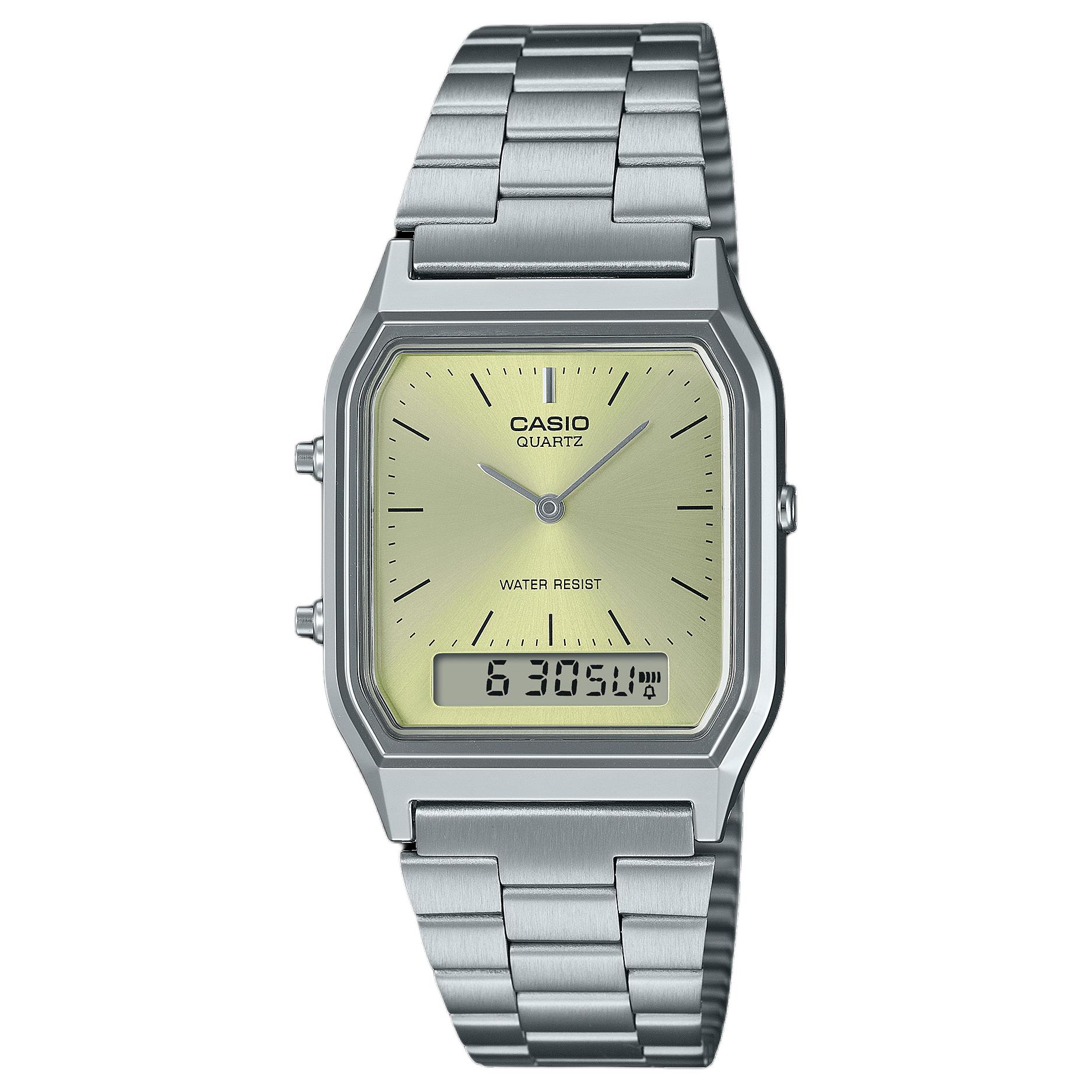 

CASIO Часы Unisex VINTAGE Series Green Watch AQ-230A-9AMQY, Green Dial