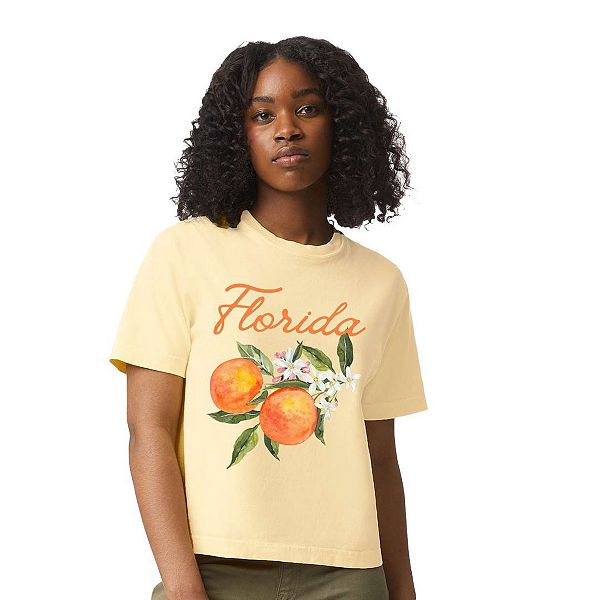 

Футболка florida flower colorful relaxed fit cropped Simply Sage Market, Butter