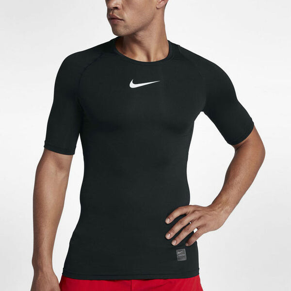 Футболка pro quick dry training sports short sleeve black Nike, черный — фото 4