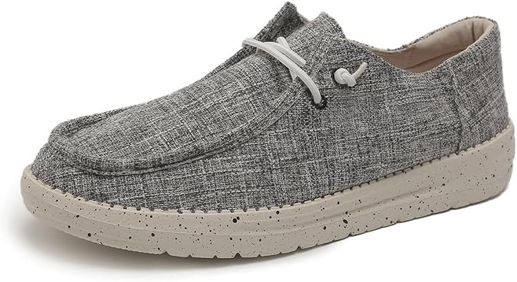 

Мужские повседневные тканевые лоферы слипоны, легкие дышащие мокасины для пар, удобная обувь для прогулок и катания на лодке Generic, серый