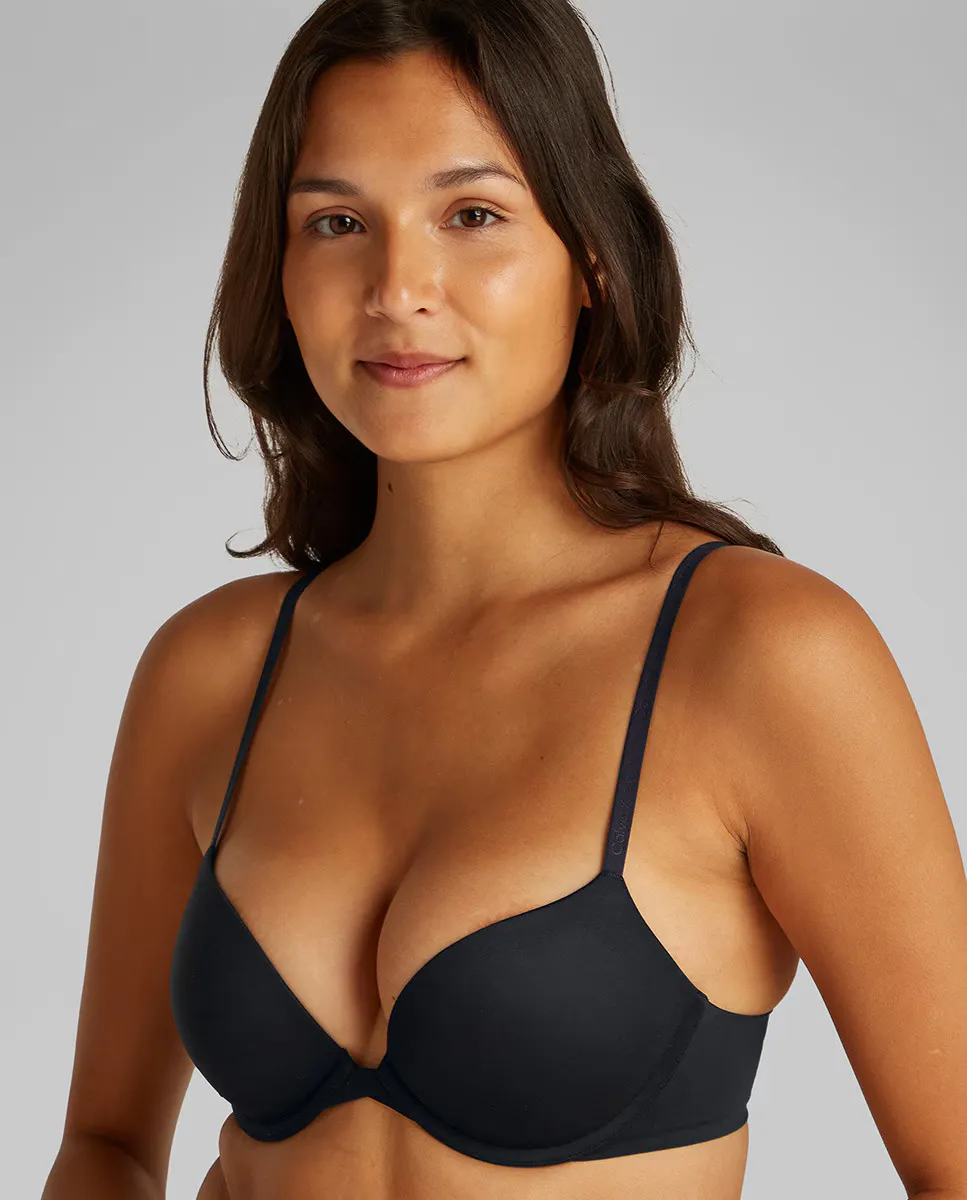 Бюстгальтер с глубоким вырезом PERFECT FIT Calvin Klein, чёрный — фото 3