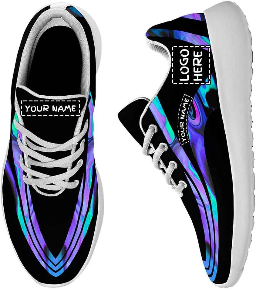 

Персонализированные кроссовки с вашим логотипом, названием компании, легкие удобные кроссовки для ходьбы, бега и повседневной носки, индивидуальные корпоративные подарки Coolcustomize, синий