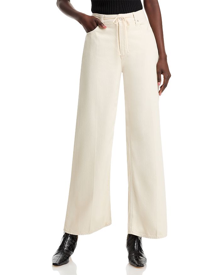 

Джинсы Zoey High Rise Wide Leg в цвете Butter Ecru PAIGE, коричневый/бежевый