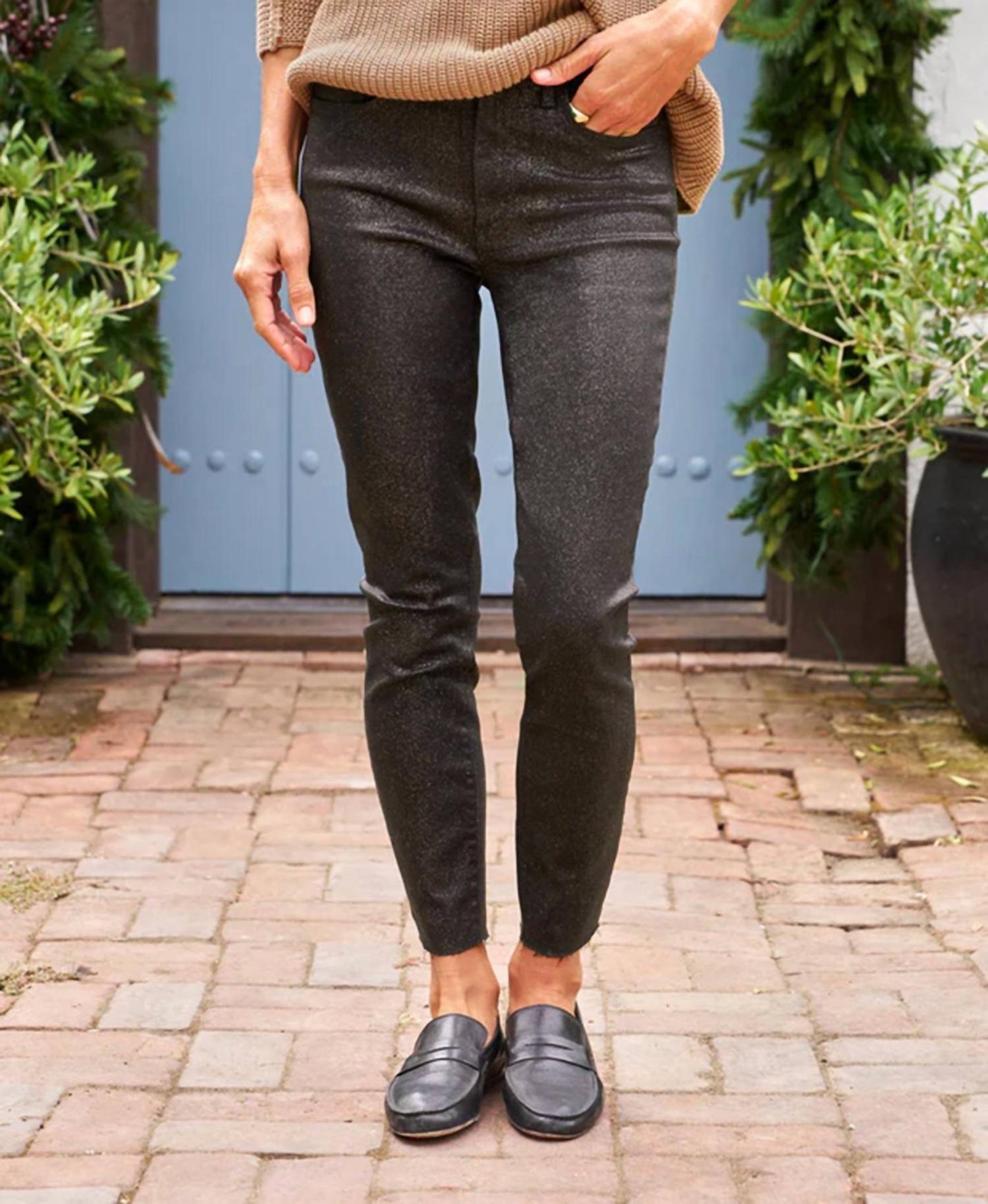 

Слимо джинсы с золотым глиттером Frank & Eileen, золотой