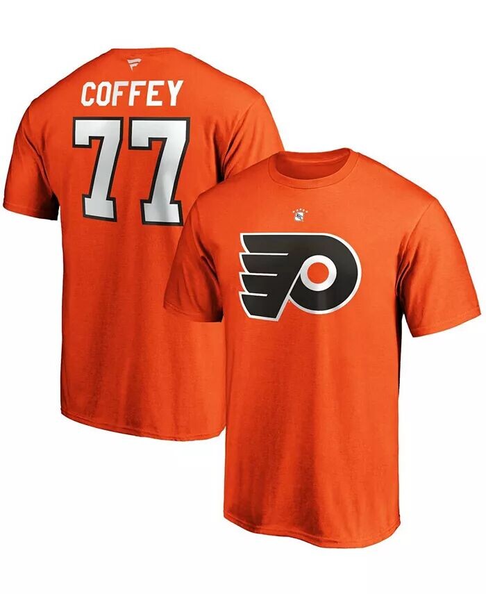 

Мужская футболка Paul Coffey Orange Philadelphia Flyers Authentic Stack с именем и номером игрока в отставке Fanatics