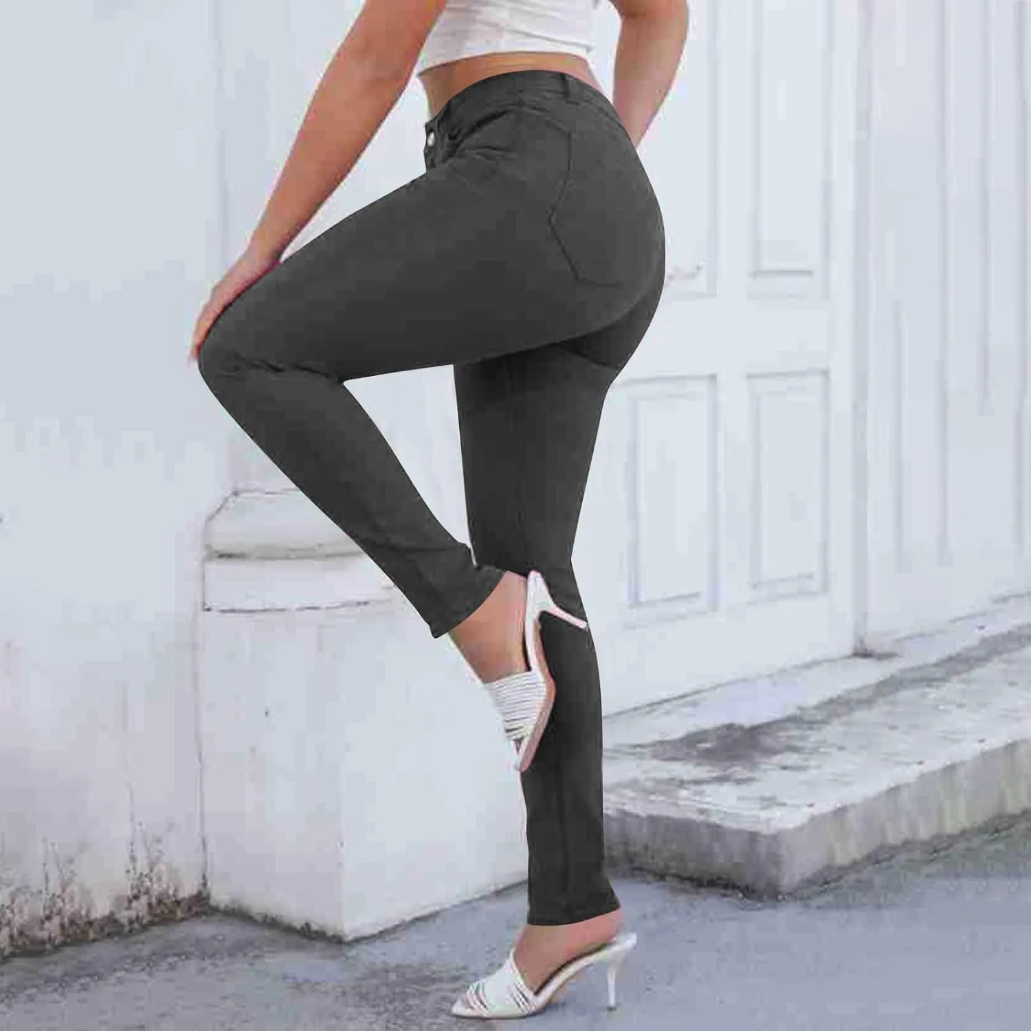 Скинни джинсы для женщин High Waist Stretchy — фото 2