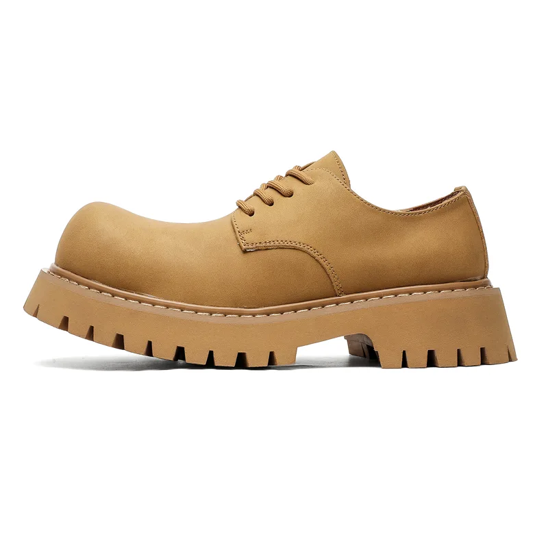 Классические дерби для мужчин ZHENRAN, Yellow plus velvet