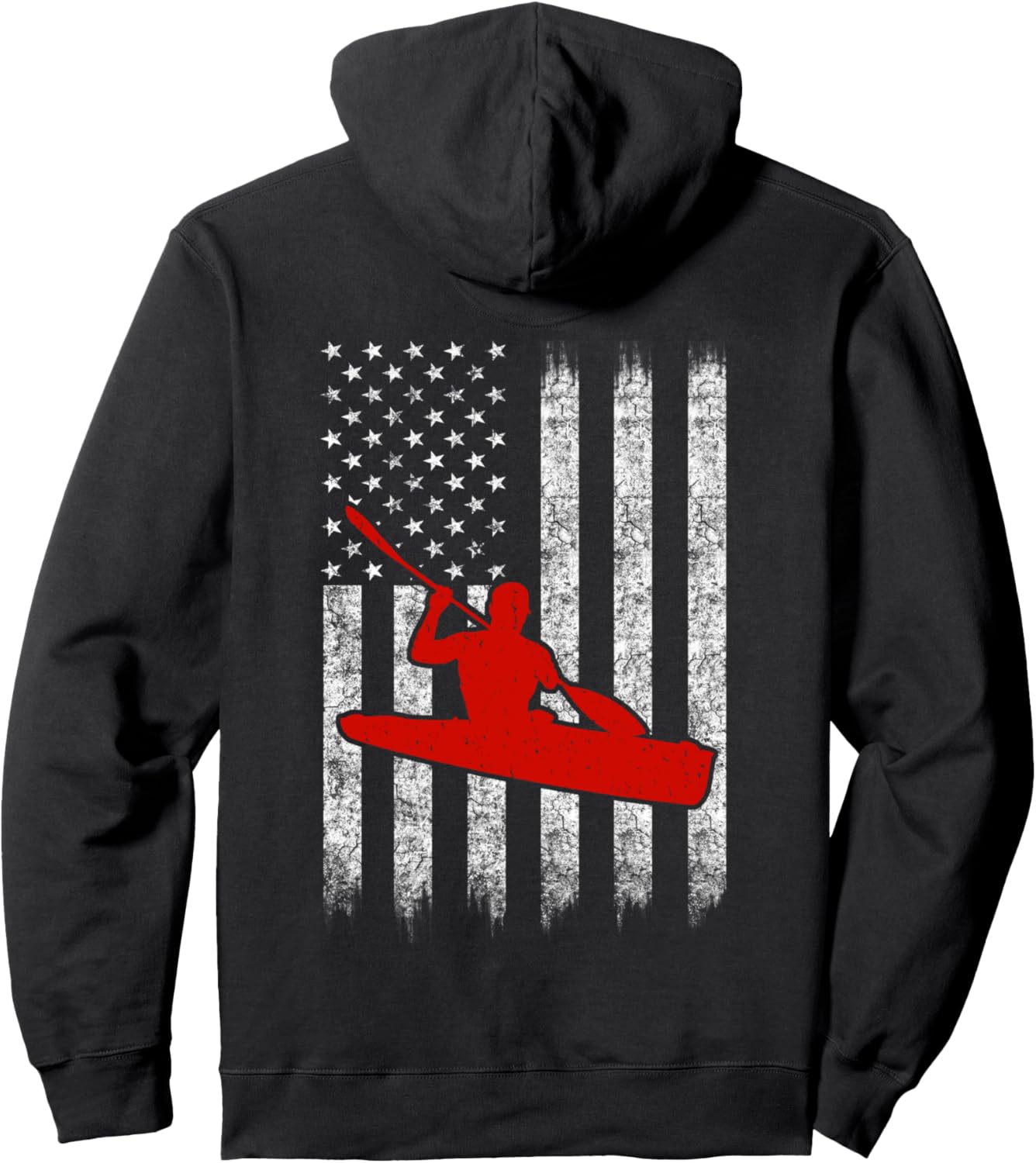 

Худи с силуэтом американского флага для каякинга Funny Design For Lovers Of Hobbies By Funjdesign, черный