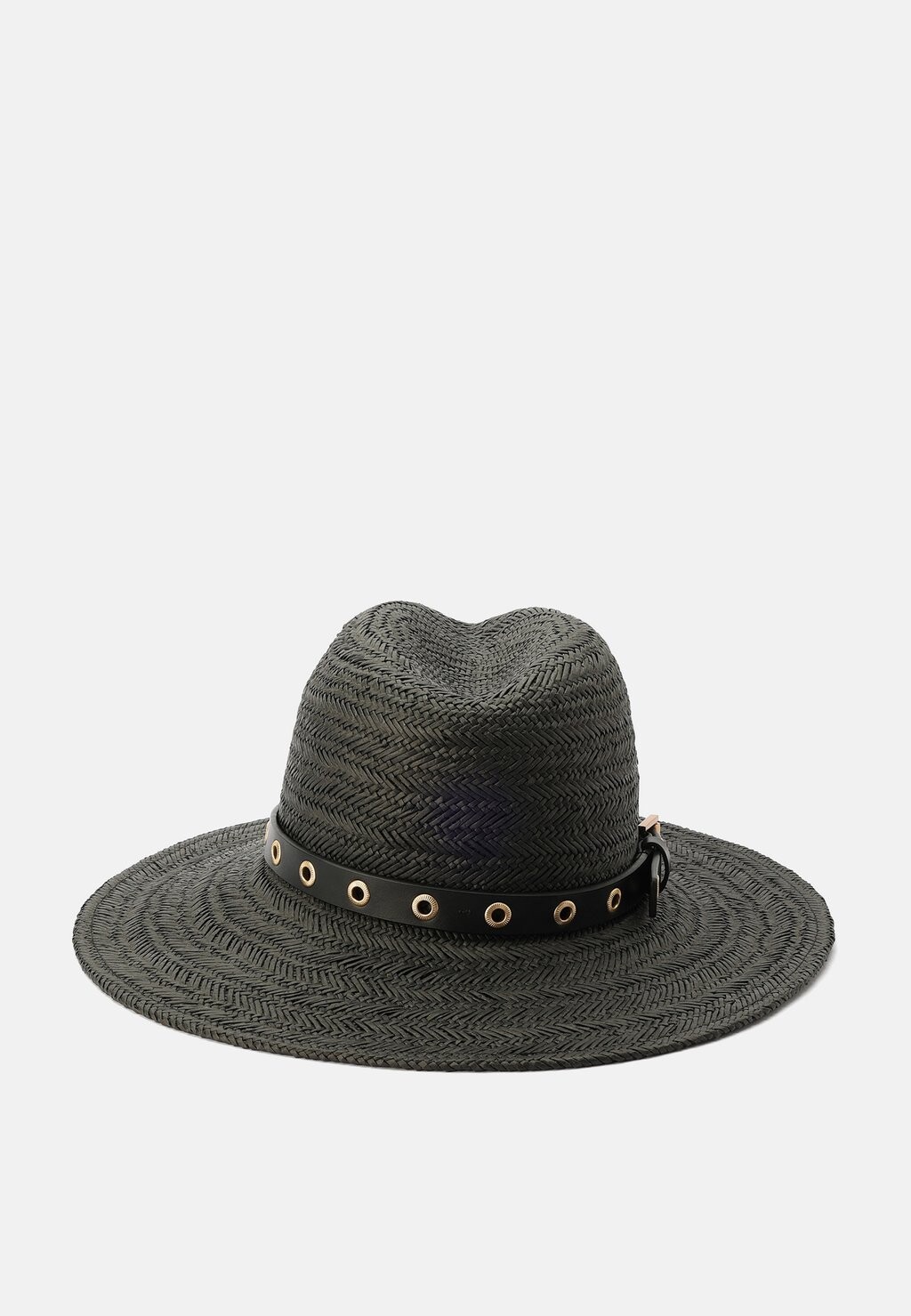 

Головной убор ALTERNATING WEAVE EYELET FEDORA AllSaints, черный