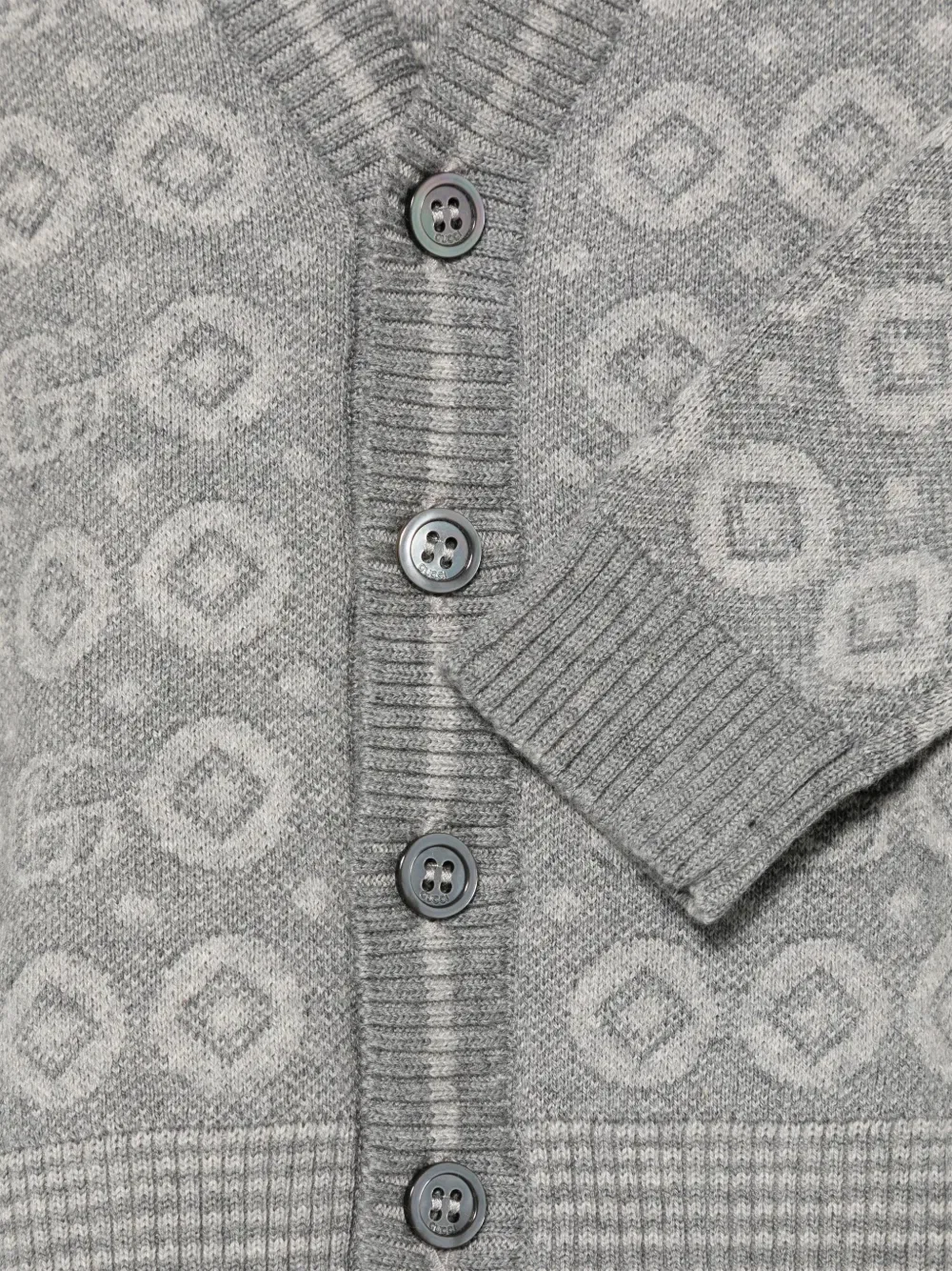 Хлопковый кардиган Double G Gucci Kids, серый — фото 3