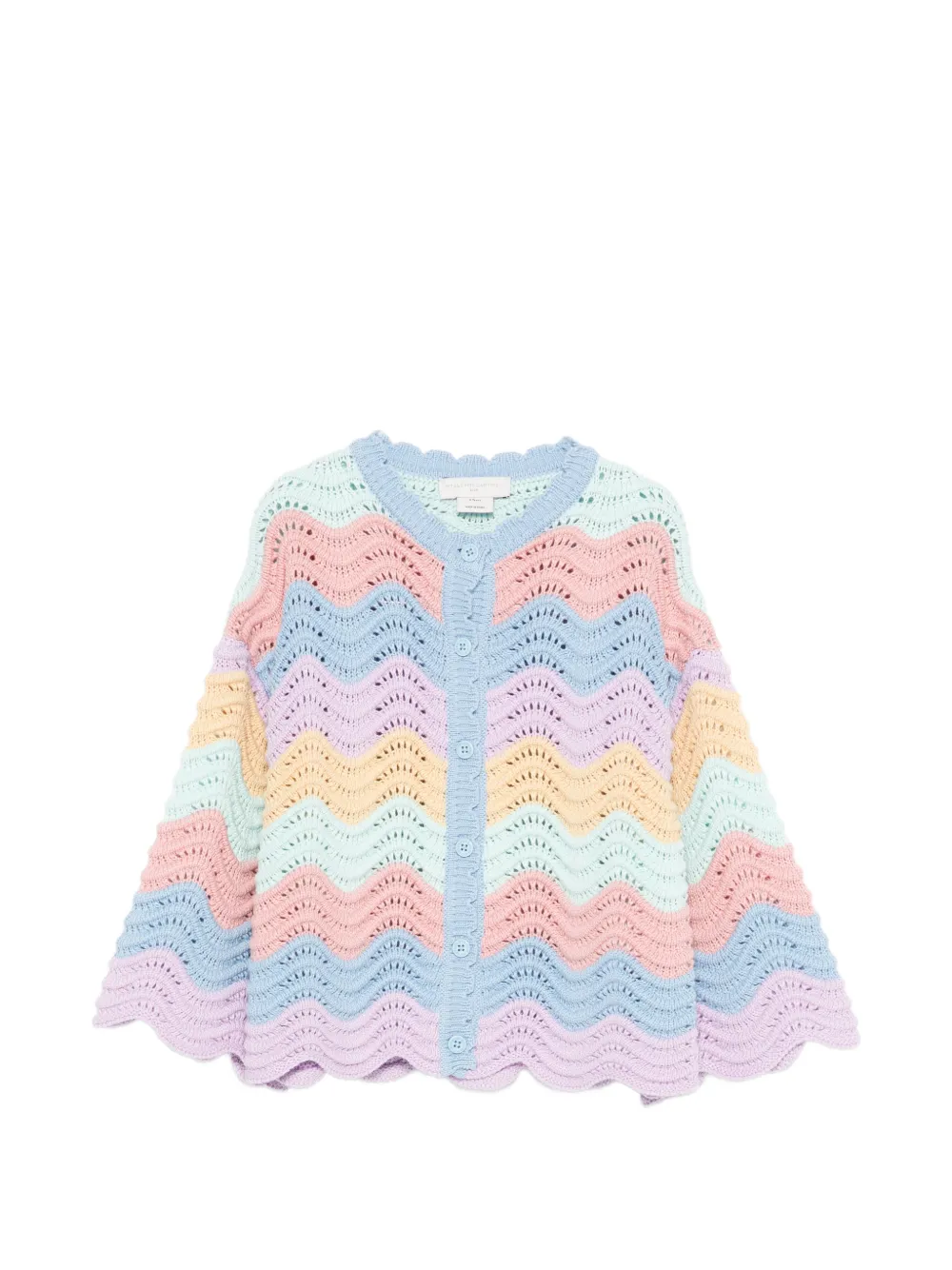 

Кардиган в полоску с волнистым узором Stella Mccartney Kids, синий