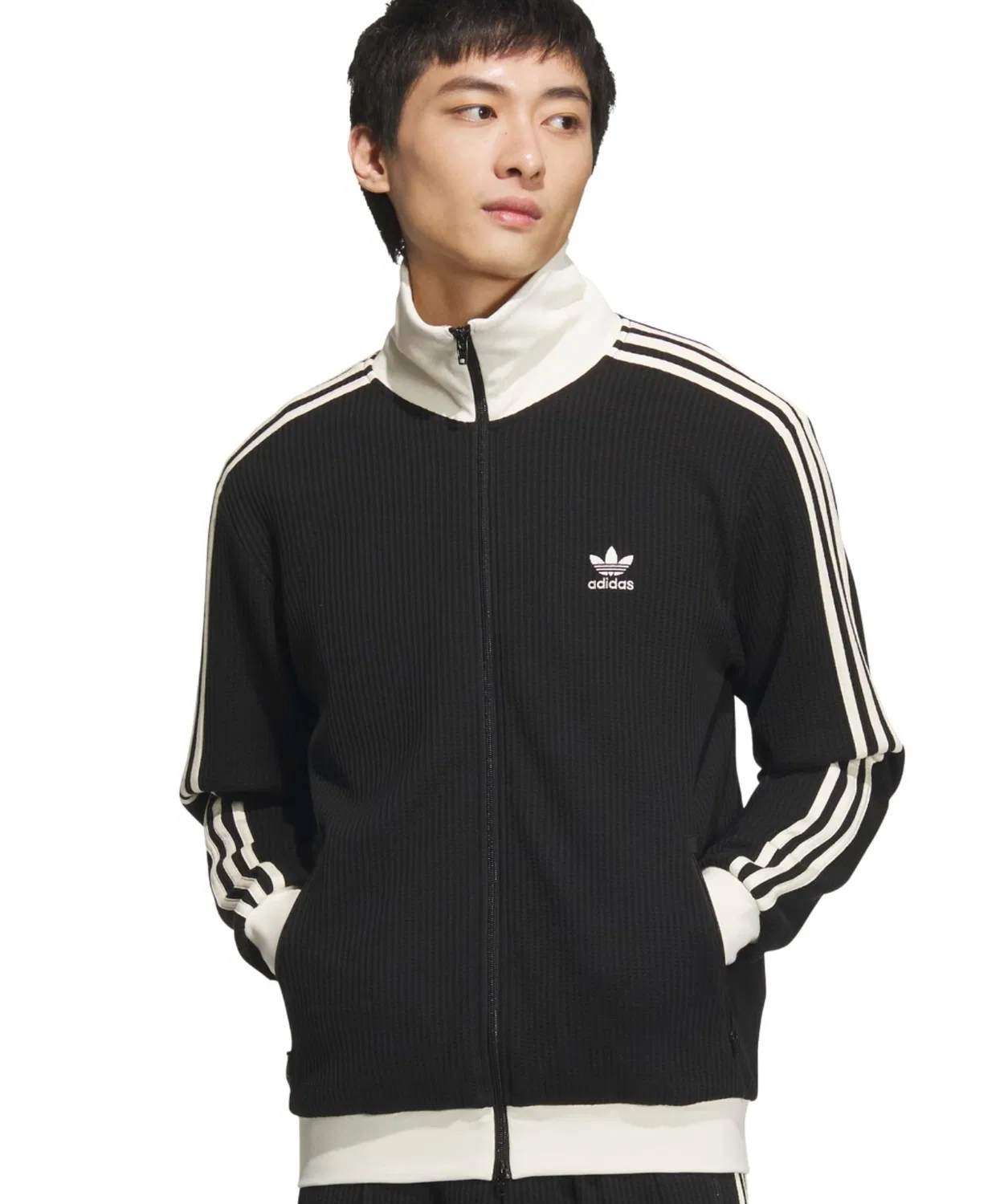 Трек-топ adidas Waffle Classic Track Top, черный