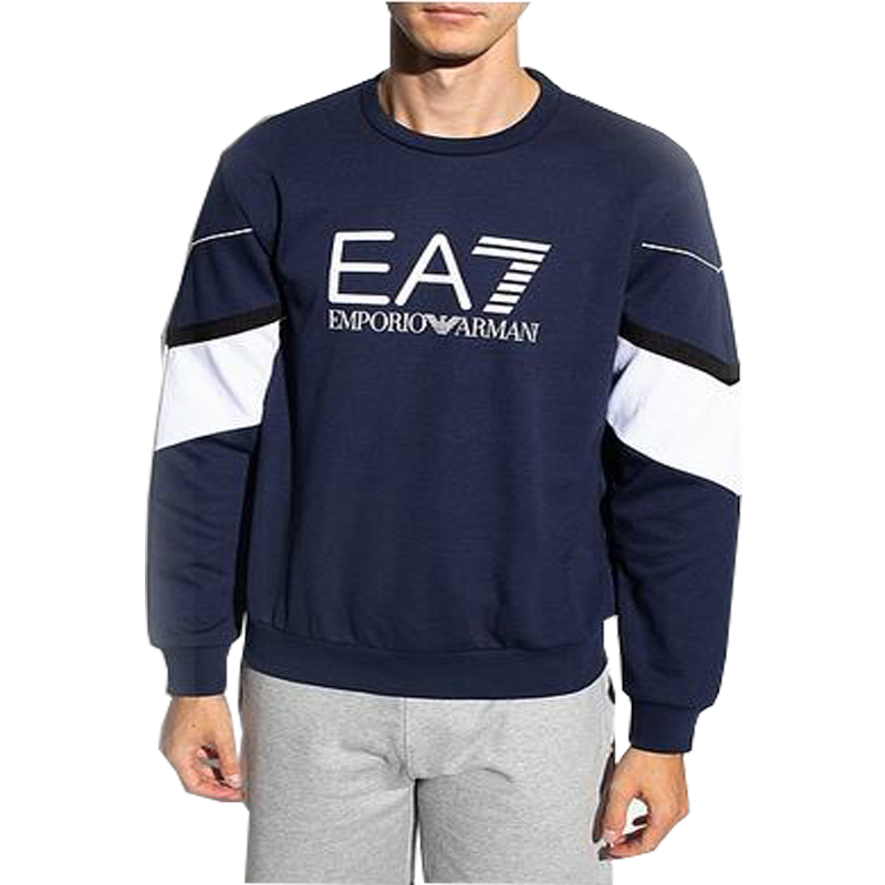 Emporio Armani Мужская толстовка EA7, синяя — фото 4
