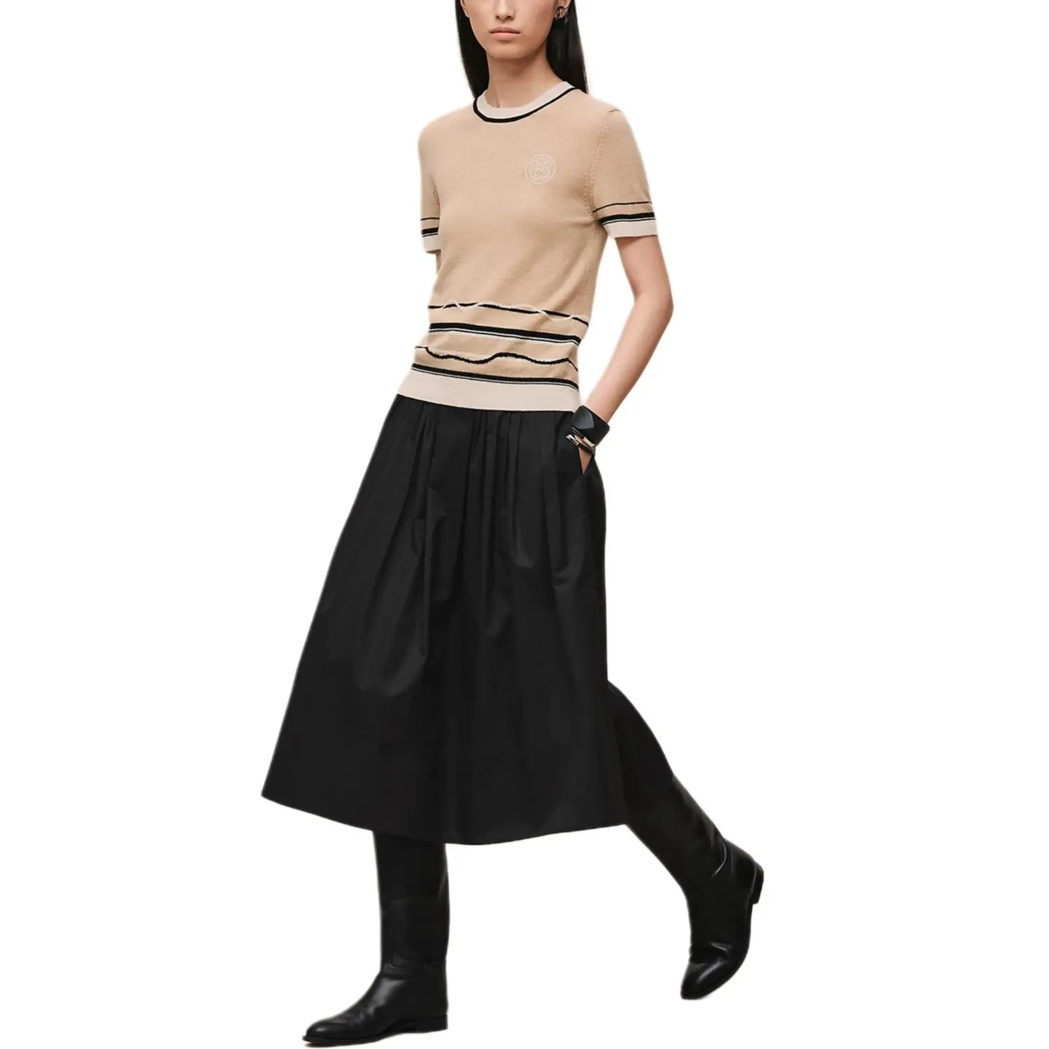 SS26 Кашемировый свитер Women's HERMES, cashews бежевый — фото 3