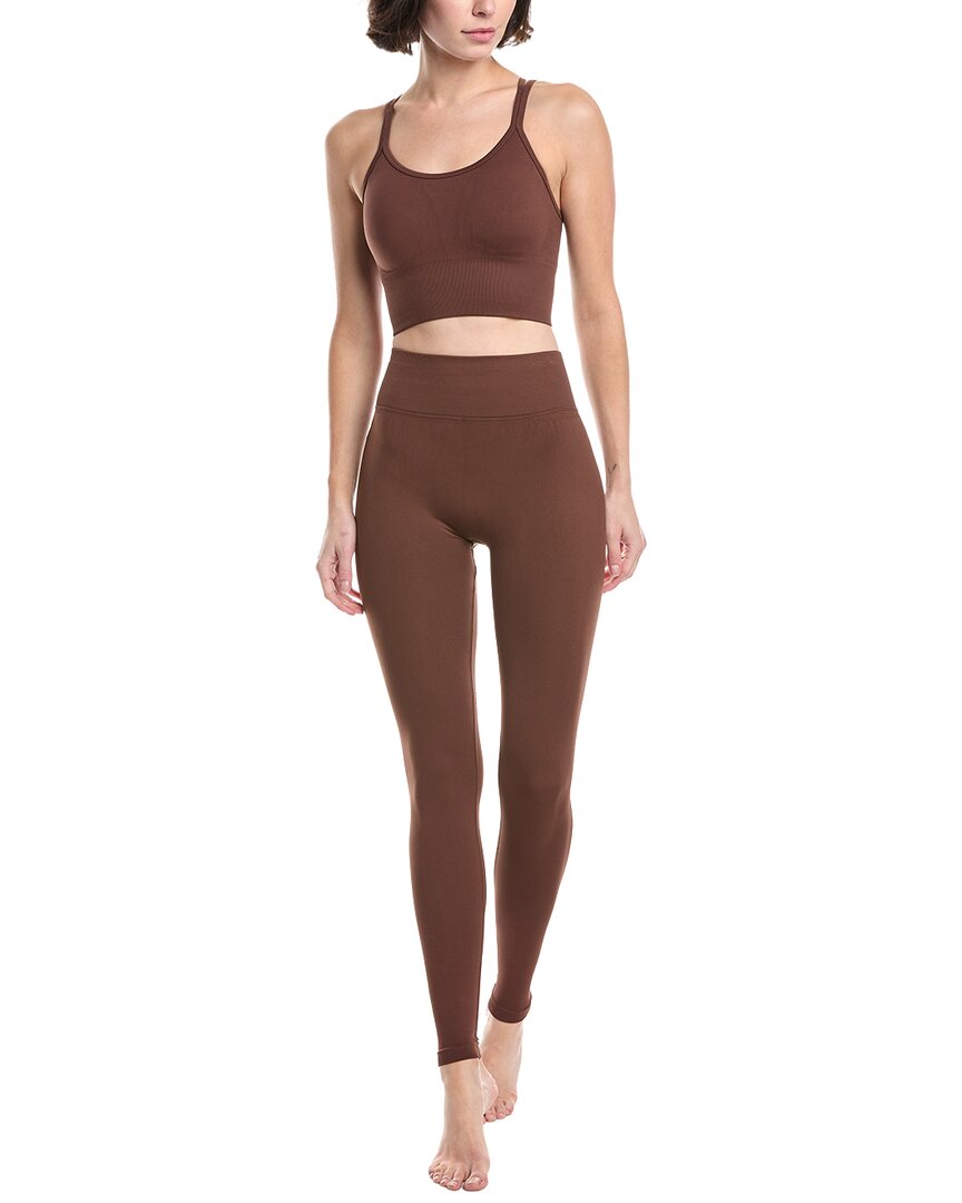 

Комплект из двух предметов: бюстгальтер и леггинсы Phat Buddha, коричневый