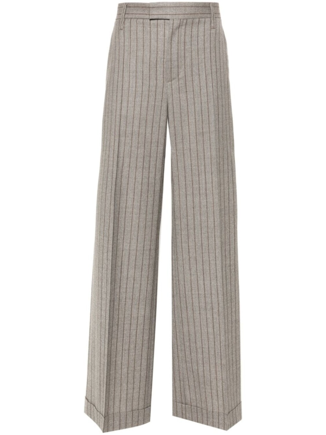 

Brunello Cucinelli прямые брюки в полоску, серый