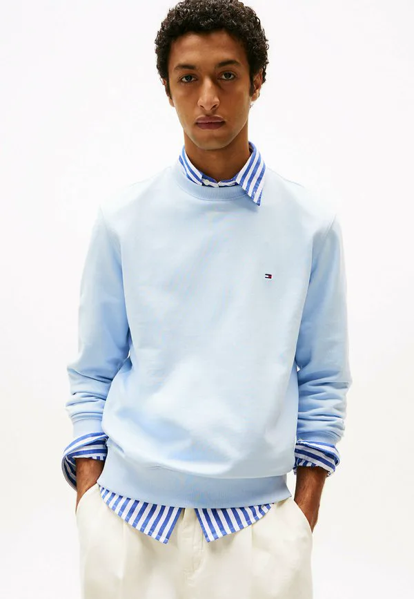 

Толстовка с круглым вырезом из махровой ткани с вышивкой флага Tommy Hilfiger, Sky Blue, Синий, Толстовка с круглым вырезом из махровой ткани с вышивкой флага Tommy Hilfiger, Sky Blue