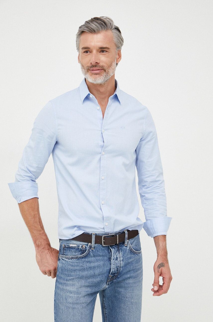 

Рубашка Armani Exchange из хлопка, синий