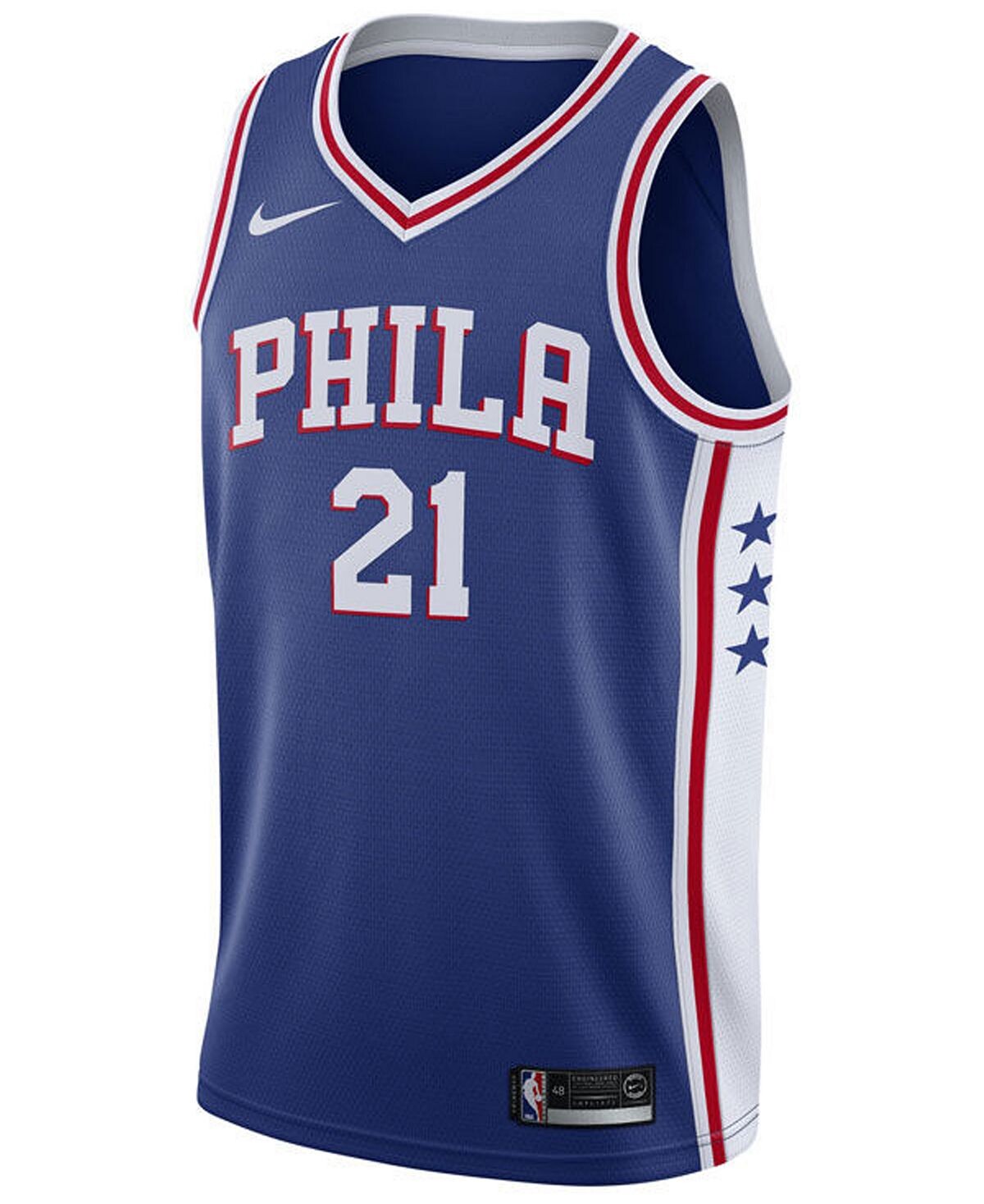 Мужская майка Джоэл Эмбиид Филадельфия 76ers Icon Swingman Nike — фото 2