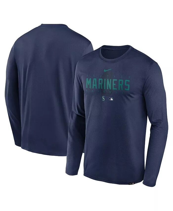 

Мужская темно-синяя футболка с длинным рукавом Seattle Mariners Authentic Collection Team Logo Legend Performance Nike