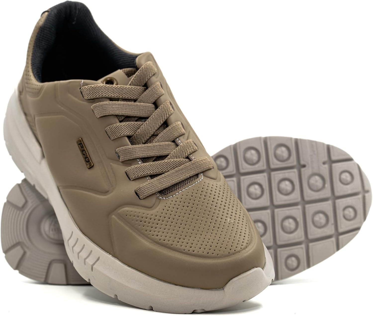 

Мужские современные повседневные кожаные кроссовки PEGADA, стелька с эффектом памяти, дышащий микрофибра, низкие спортивные туфли, модель 172602, повседневная носка, Napa Areia Sand