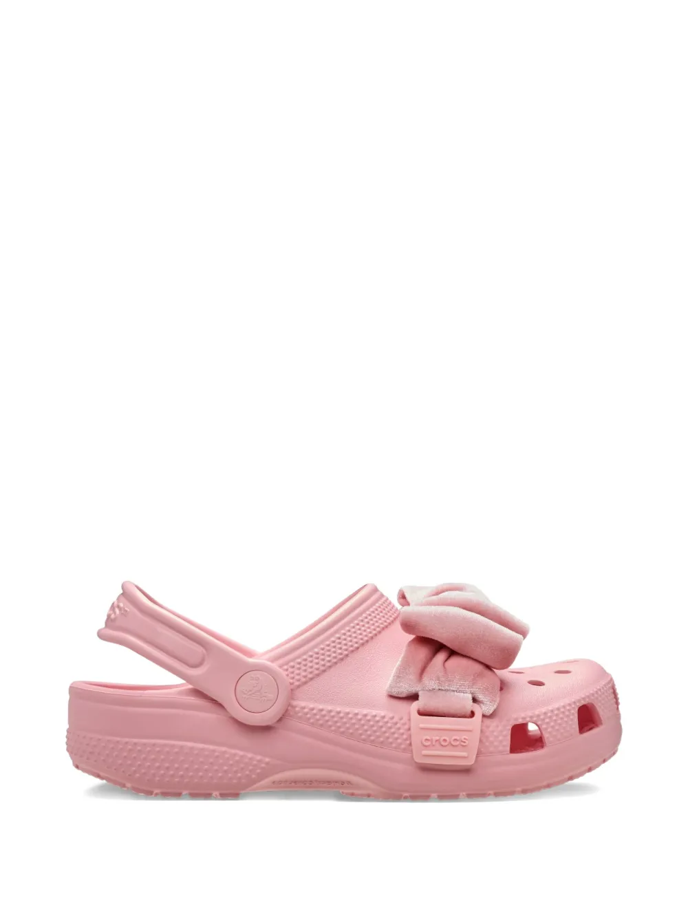Классические сабо с бантом Crocs Kids, розовый — фото 2