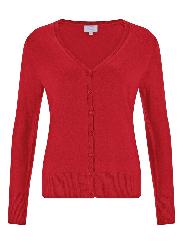 

Красный кардиган с V-образным вырезом CASH-MERE.CH