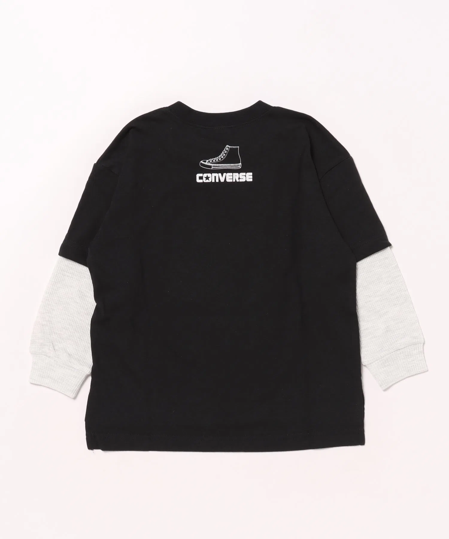 Детская футболка с принтом CONVERSE дип-оливкового цвета — фото 2