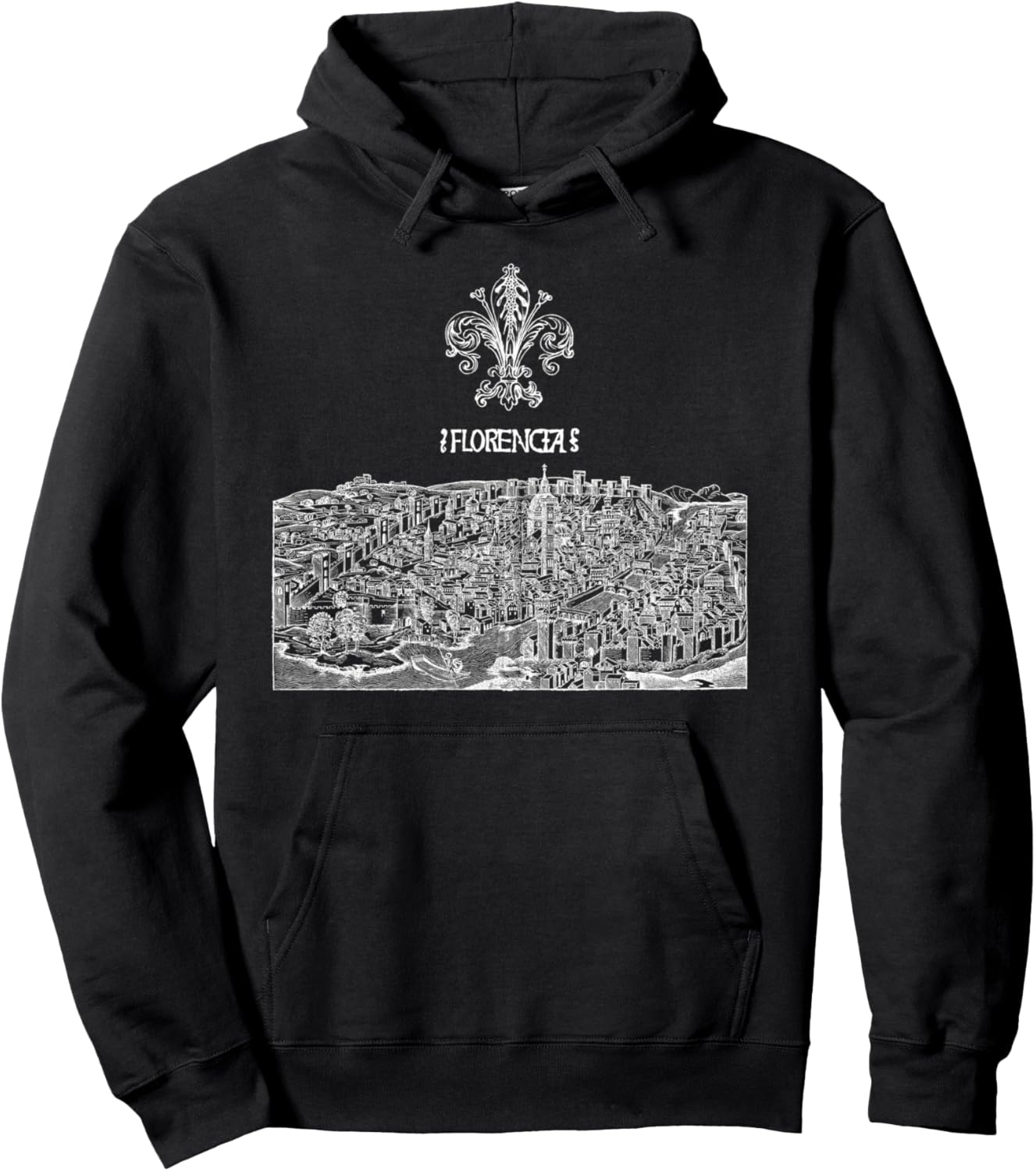 

Худи с изображением пейзажей Флоренции Romantic Archive, черный