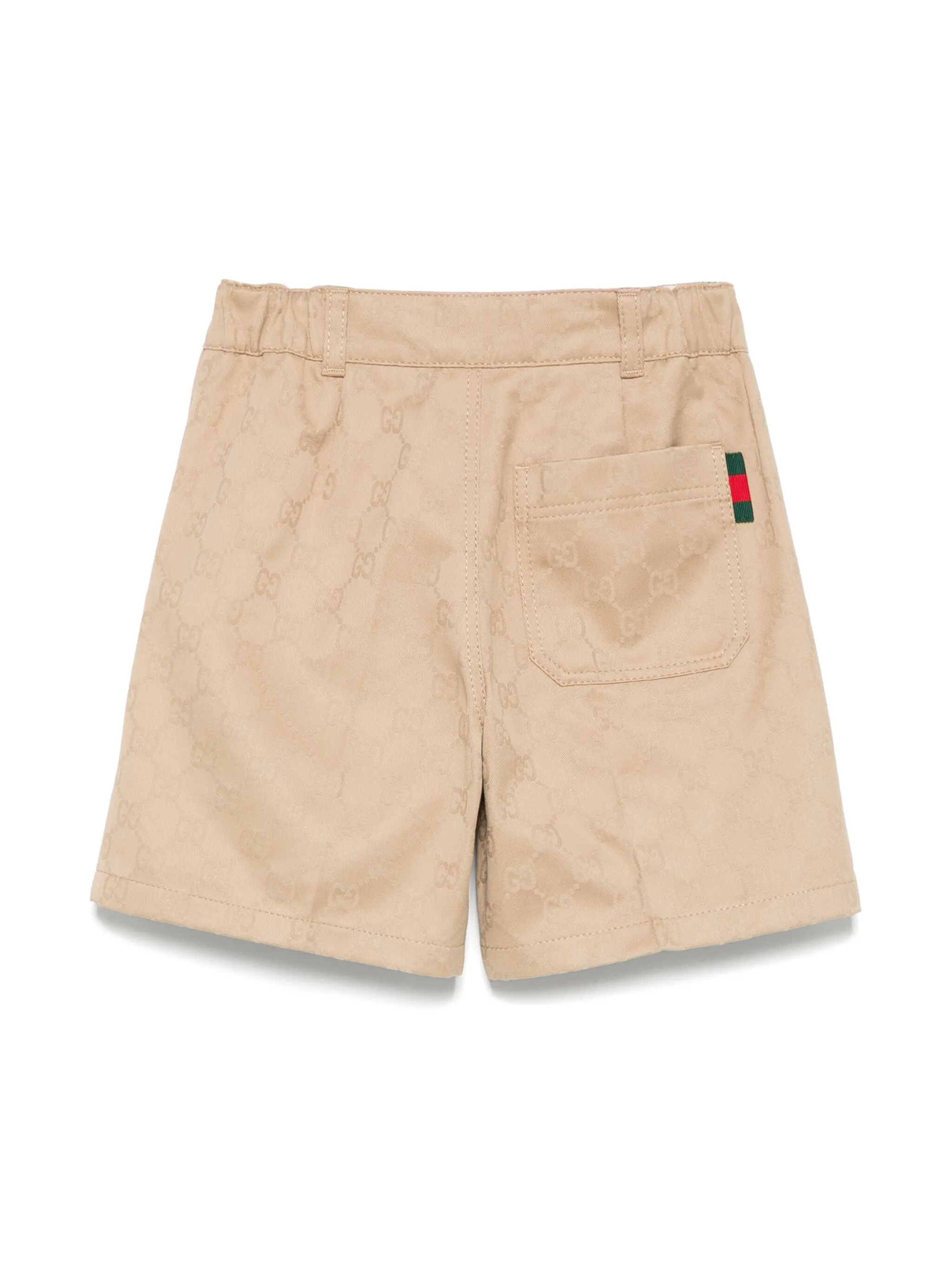 Шорты с логотипом GG Gucci Kids, бежевый — фото 3