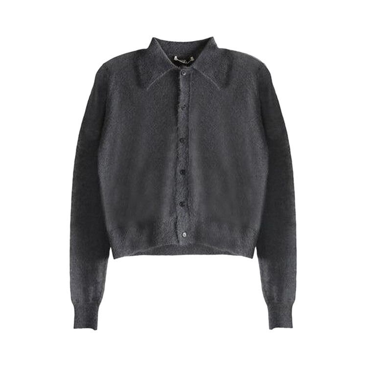 

Кардиган Auralee Kid Mohair Sheer Knit Cardigan Shirt, Charcoal