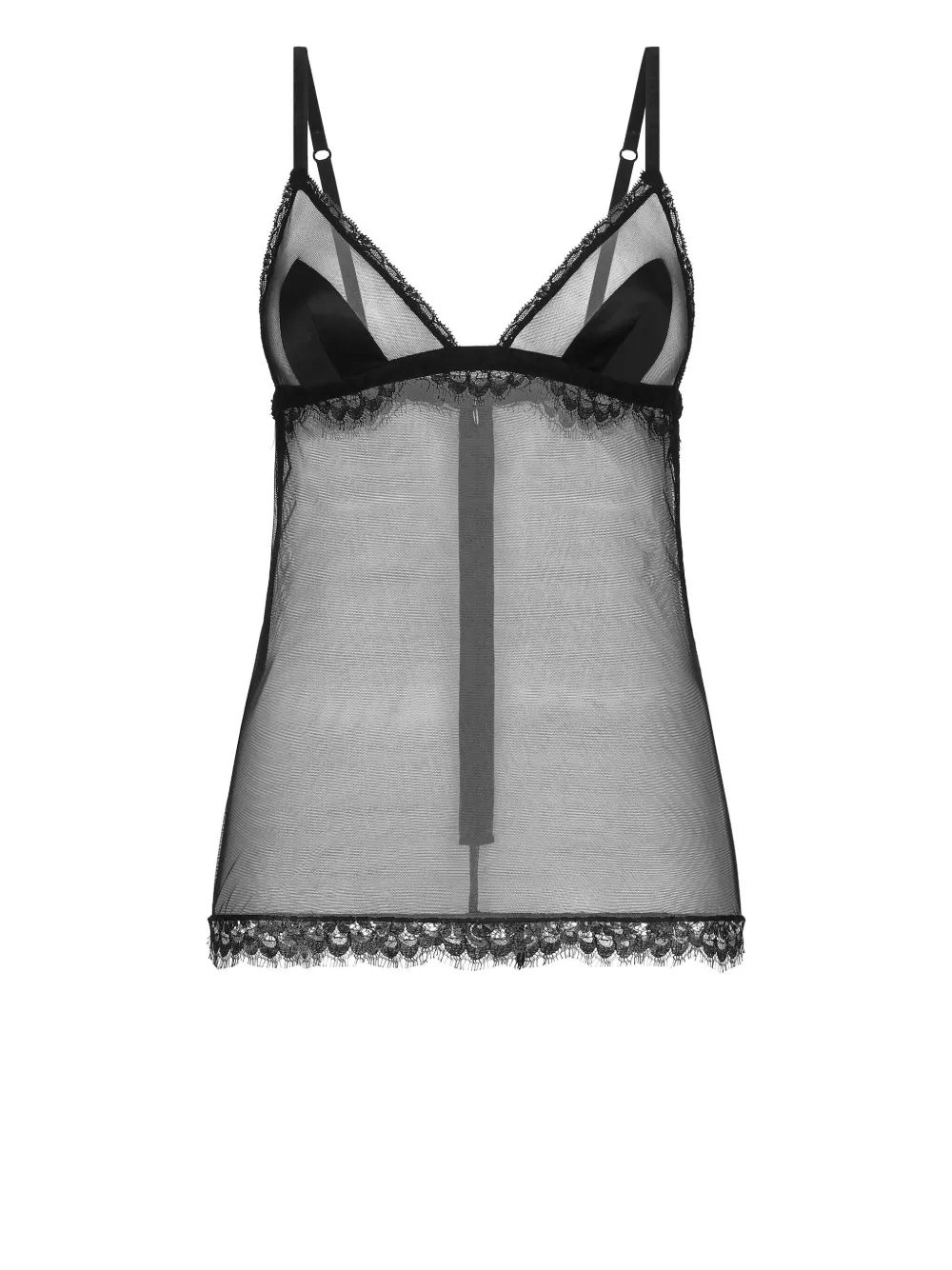 Топ на бретелях с кружевом DOLCE & GABBANA, черный