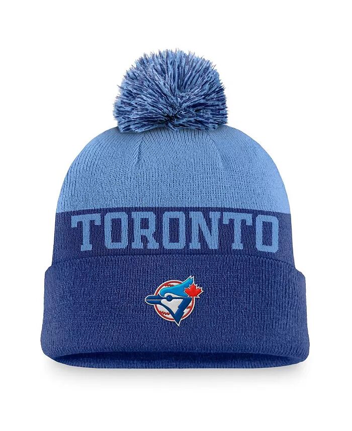 

Мужская вязаная шапка Royal Toronto Blue Jays Rewind Peak с манжетами и помпоном Nike
