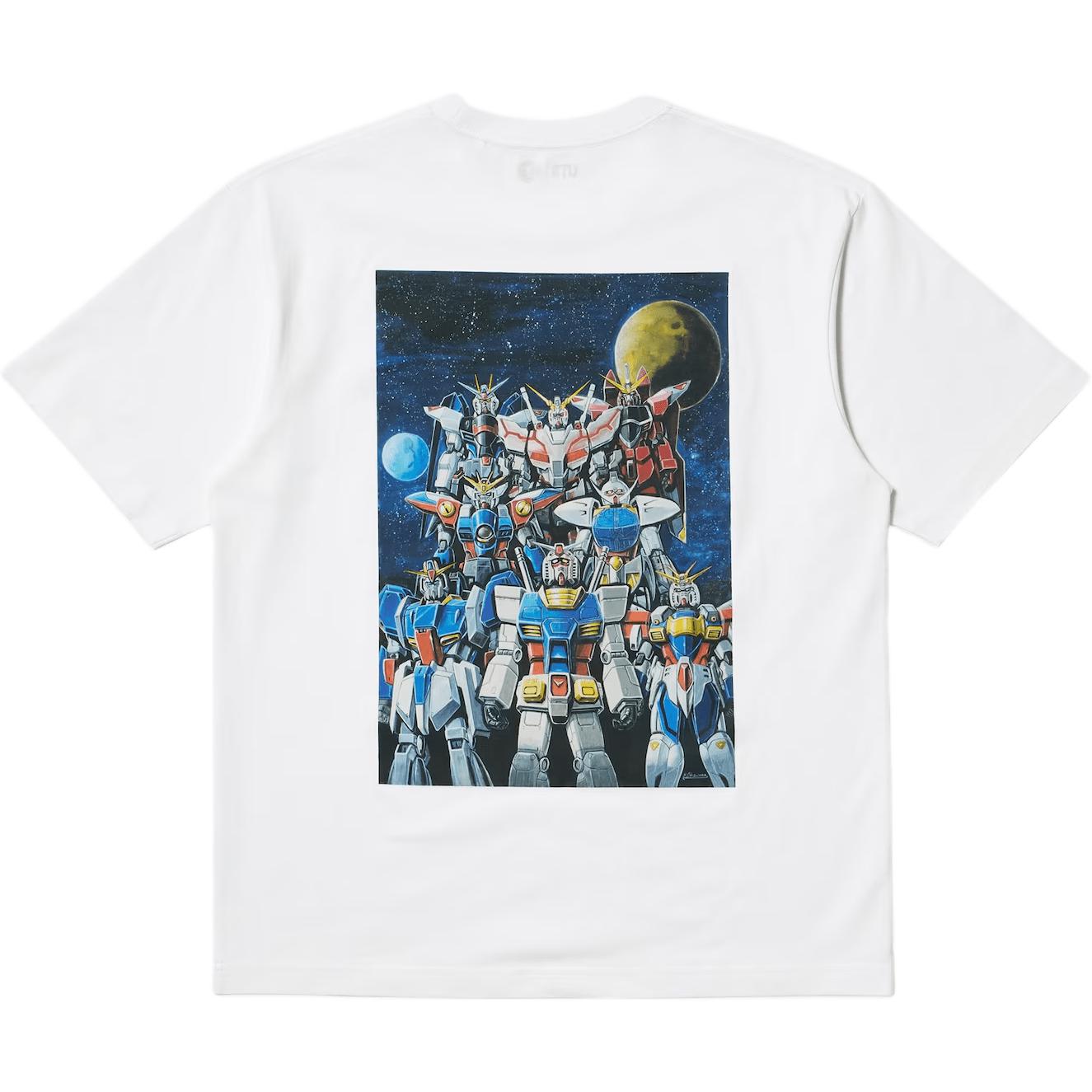 UNIQLO Футболка Unisex White, коллаборация Mobile Suit Gundam — фото 3