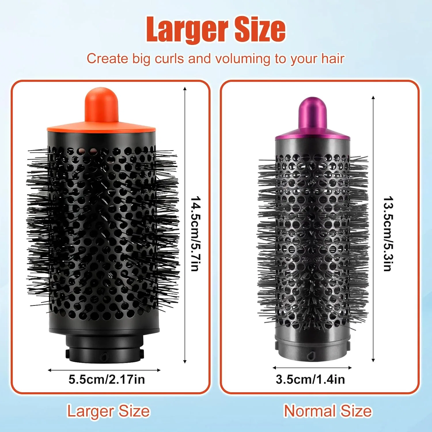 Насадка-щетка для объема «Large Round Volume Brush» для стайлера Dyson Airwrap Chuancheng, Orange — фото 3