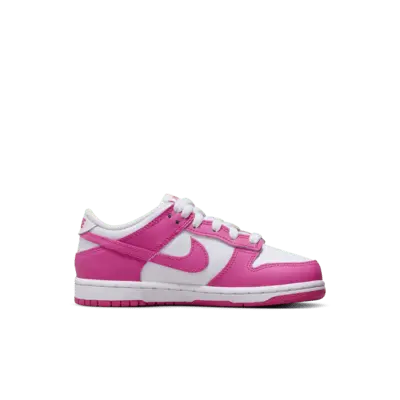 Кроссовки Nike Dunk Low, цвет Laser Fuchsia/White/Laser Fuchsia — фото 3