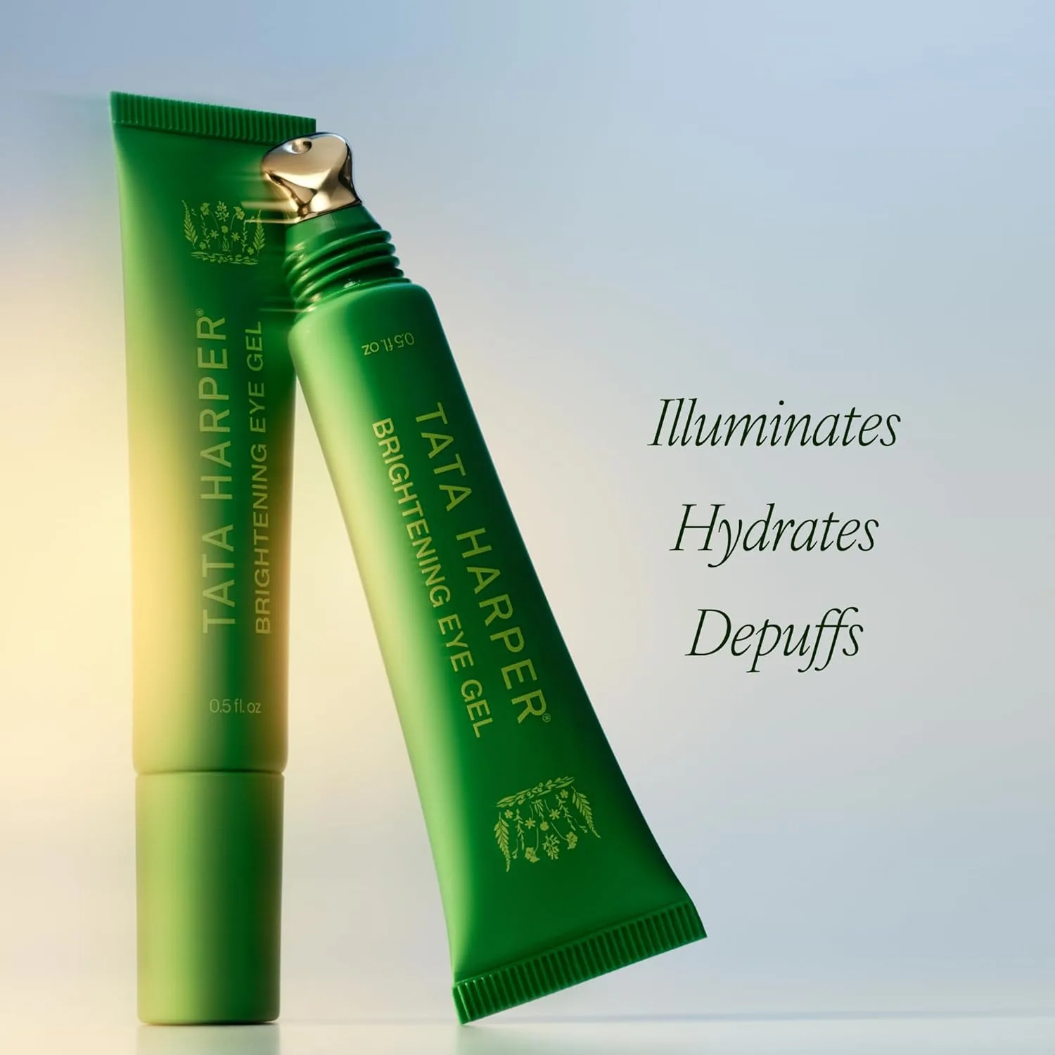 Гель для ежедневного ухода за кожей вокруг глаз Tata Harper Illuminating Daily Eye Gel, легкий и снимающий отечность, от темных кругов, в наборе из 3 средств. — фото 3