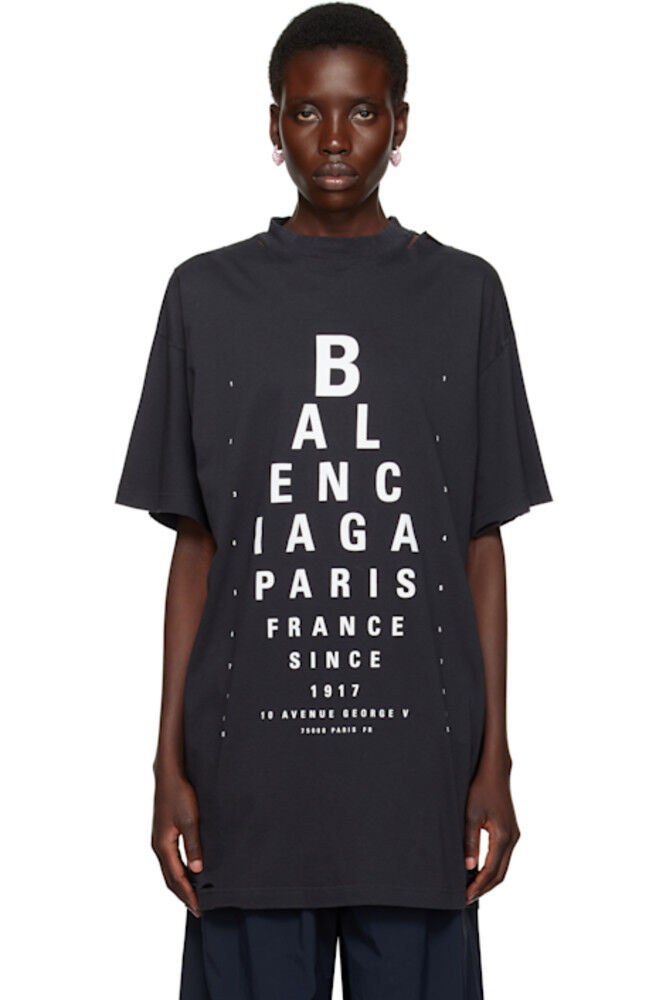 

Черная футболка Optical Oversize Balenciaga