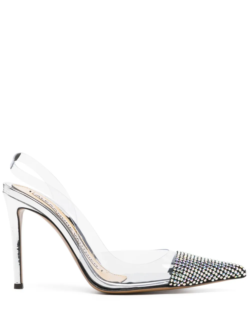 Туфли Amber Ghost 100 Alexandre Vauthier, серебяный
